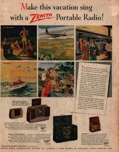 Vintage 1948 Magazine Advertisement - Zenith Portable Radios - With Prices COOL - $18.97