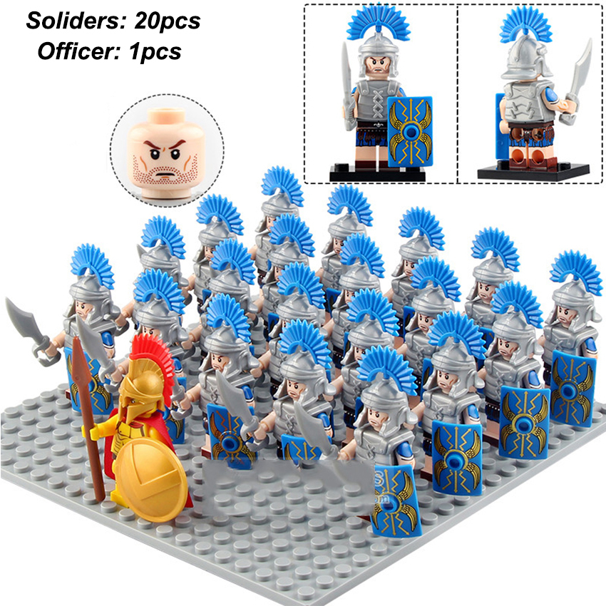 Ancient Greece Centurion + 20pcs Soliders Roman Army 21 Minifigures Lot