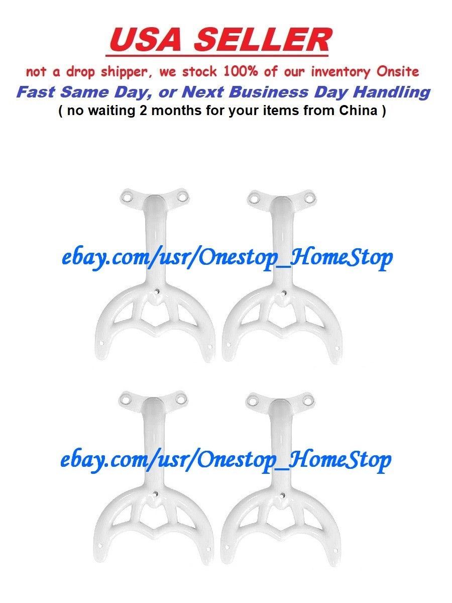 4 36"42" White Ceiling Fan Blade Arms Replacement Brackets Hunter