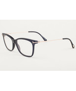 Tom Ford 5712-B 001 Shiny Black / Blue Block Eyeglasses TF5712 001 50mm - $195.02