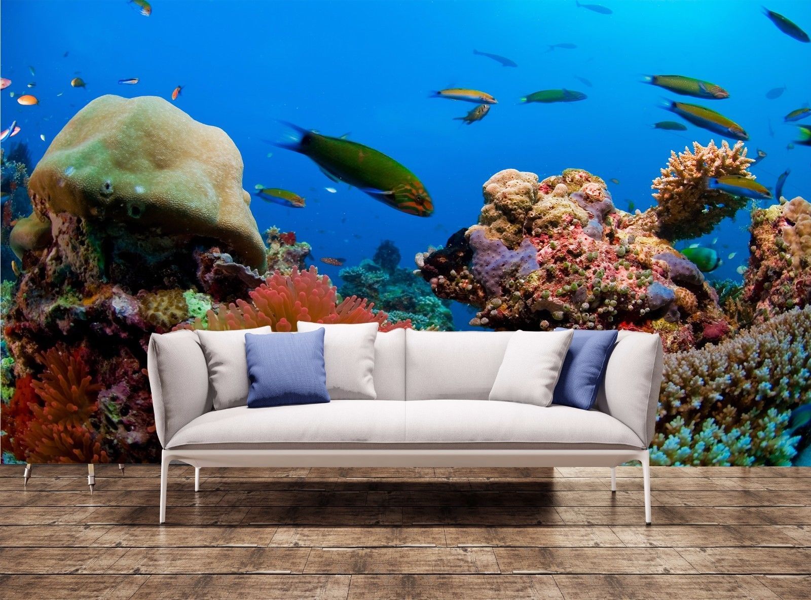 Large Wall Print Coral reef Photo Art Wallpaper Mural Tapestry Decor
