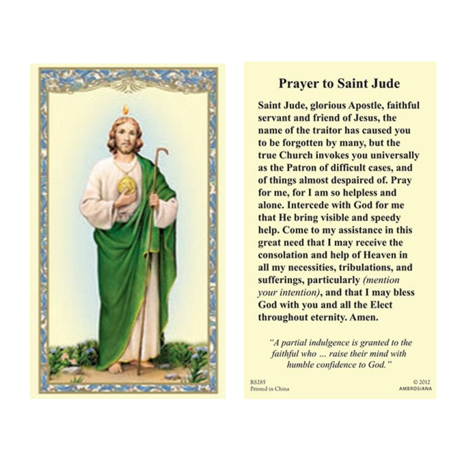 St. Jude Brown Wood & Cord Rosary & Prayer and similar items