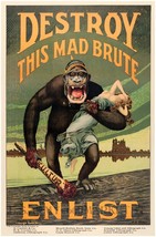 8732.Decoration Poster.Home Room wall art design.Destroy Mad German gorilla - $13.86+
