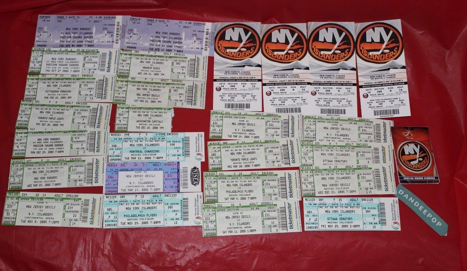 26 New York Islanders Hockey Ticket Stubs From 20052008 Ticket Stubs