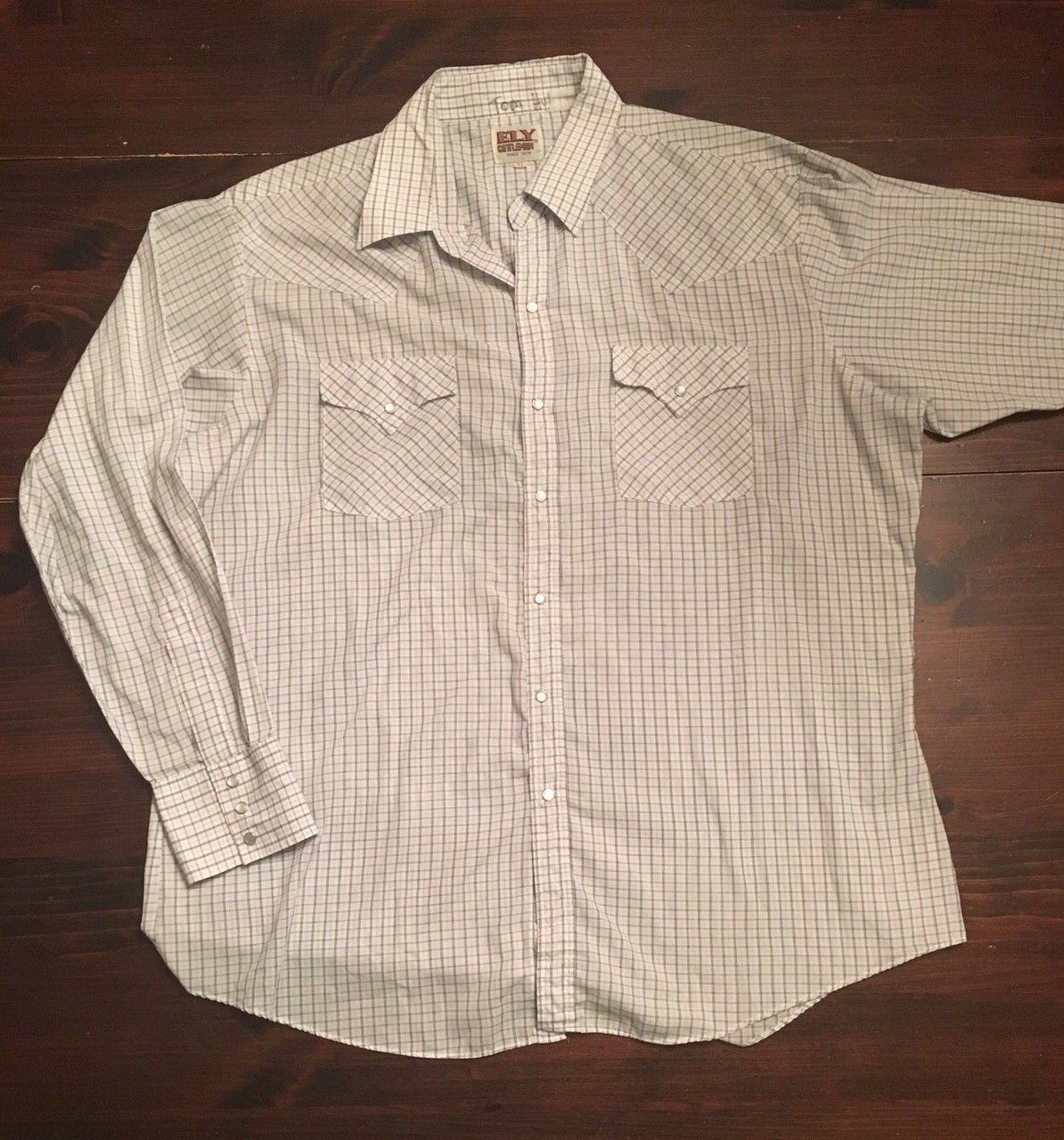 Ely Cattleman Long Sleeve Boys Solid White Snap Western Shirt