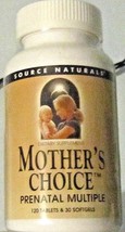 Prenatal Dietary Supplement Source Natural's Mother's Choice 120CT MSRP $31.98 - $15.88