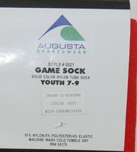 Augusta Sportswear Style 6021 Youth 7 To 9 Red Game Sock image 4