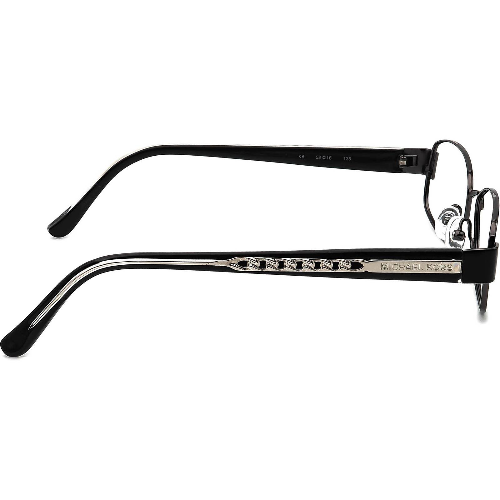 Michael Kors Women's Eyeglasses MK418 001 Gunmetal&Black Oval Frame 52 ...