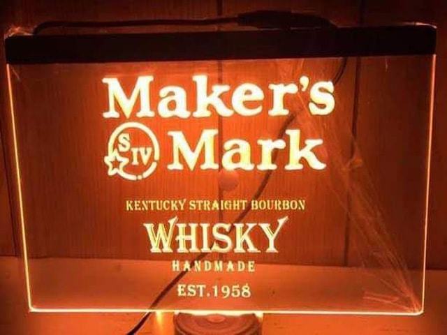 Maker's Mark Whisky LED Neon Sign home decor craft display glowing