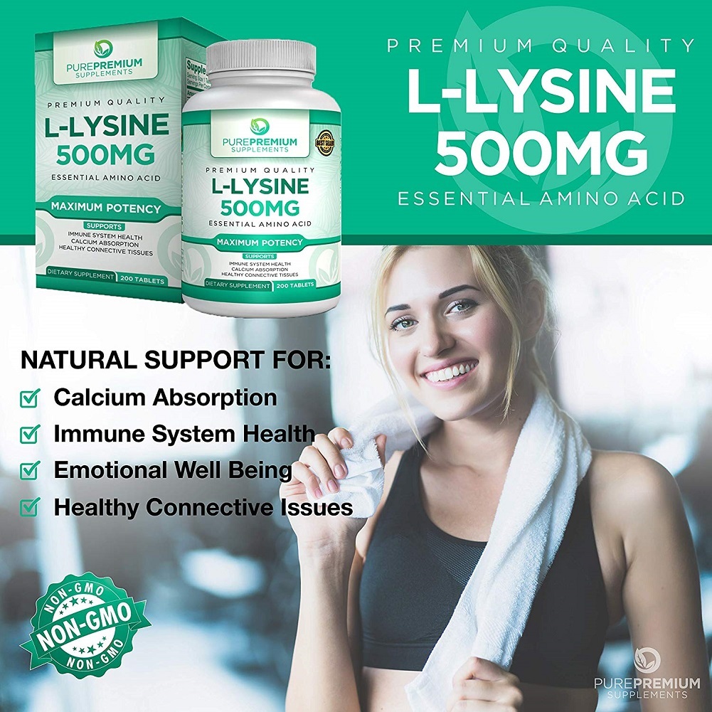 Premium L Lysine By Purepremium Maximum Strength Essential Amino Acid Dietary Supplements