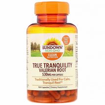 Sundown Naturals True Tranquility Valerian Root, 530 mg, 100 Capsules - $9.99