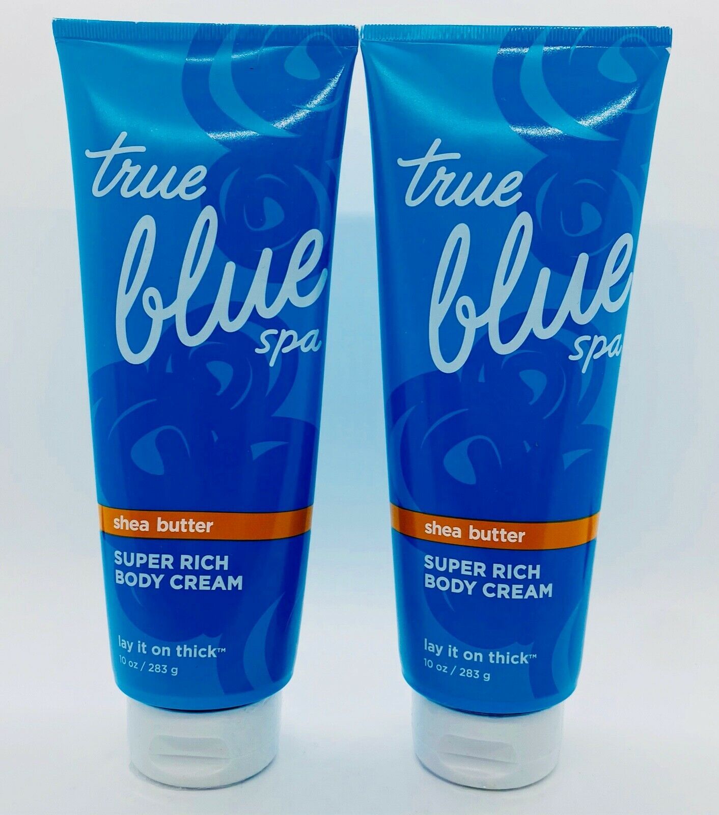 Primary image for 2 Bath & Body Works True Blue Spa Super Rich Body Cream Lay It On Thick 10 oz 
