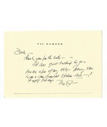 Vintage Vic Damone autographed personalized letter on personal letterhead - $19.99