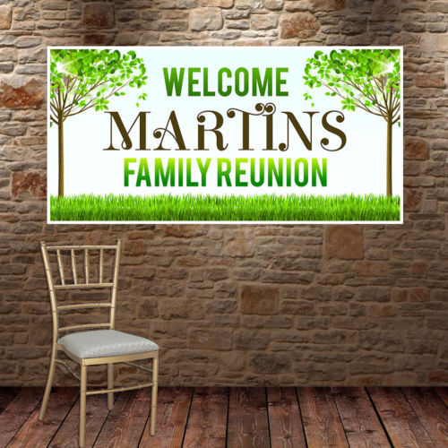 Welcome to Family Reunion Banner Yard Personalized Backdrop Decoration ...