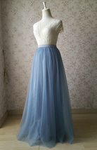Full Tulle Maxi Skirt Plus Size Floor Long Tulle Skirt Wedding Guest Maxi Skirts image 14