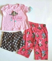 Just One You by Carter's Toddler Girls 3pc Monkey Pajama Set Sizes 18M 3T NWT - $9.09