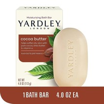 Yardley London Pure Cocoa Butter & Vitamin E Bar Soap, 4.0oz-Pack of 1 Bath Bar - $3.75