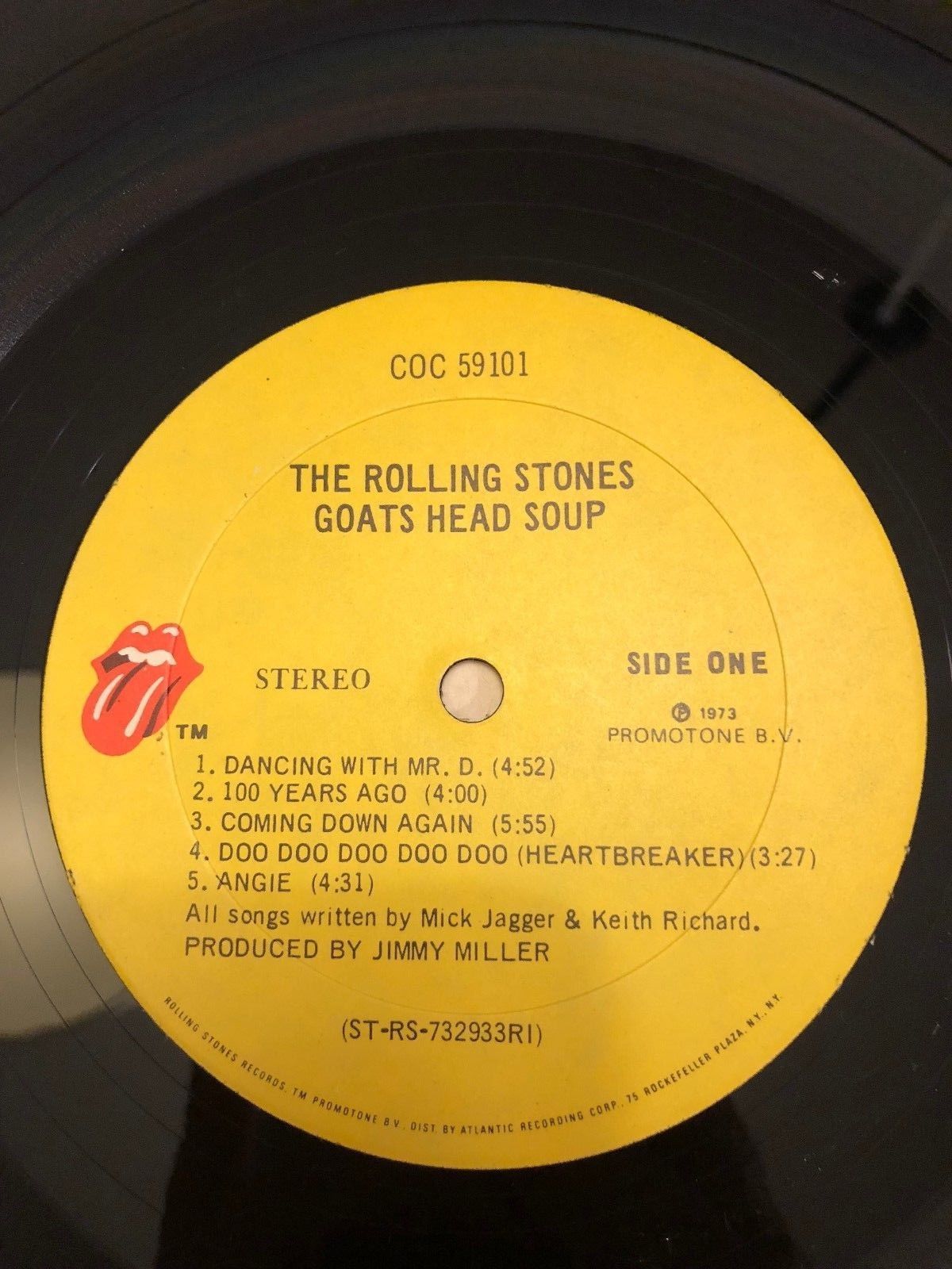 1973 The Rolling Stones Goats Head Soup LP Record Album RSR COC 59101 EX/VG Records 1973 The Rolling Stones Goats Head Soup LP Record Album RSR COC 59101 EX/VG Records