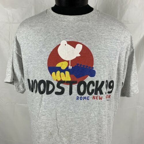 Primary image for Vintage Woodstock T Shirt Music Fest Single Stitch Concert Tee Band Rock Rap 90s