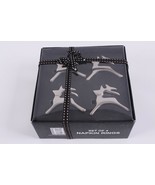 Reindeer Napkin Rings Metal Set of 4 New Made in India Gift Boxed - $12.19