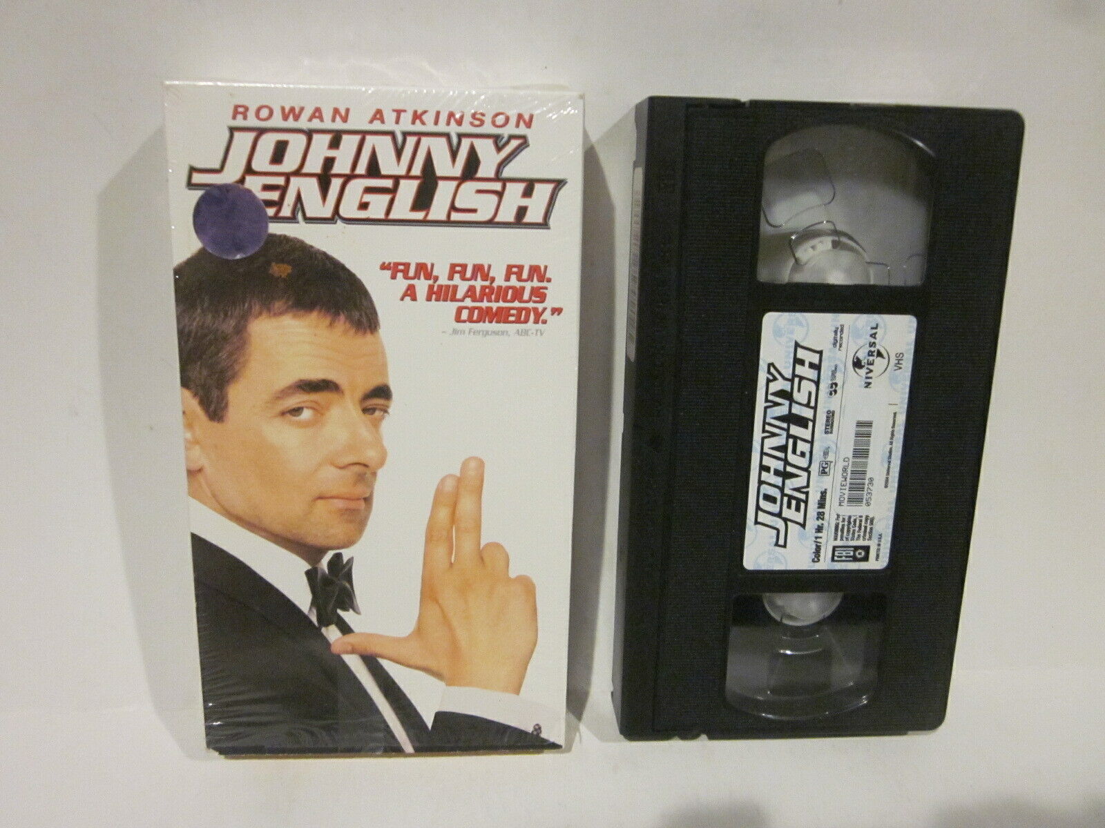 Johnny English VHS Tape Movie Rowan Atkinson John Malkovich Natalie ...