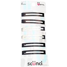 Scunci Effortless Beauty - Open Center Metal Barrettes, Assorted Colors (6 Count - $6.92