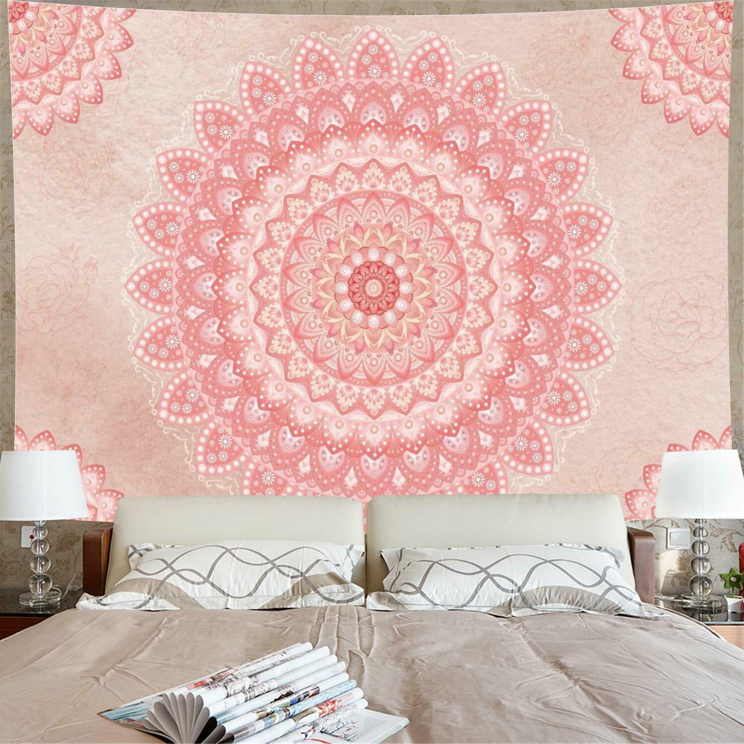 Pink Flower Pattern Tapestry Tapestries
