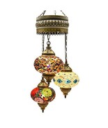 LaModaHome Mosaic Chandelier,Mosaic Lamp,Turkish Lamp,Moroccan Lantern - $106.50