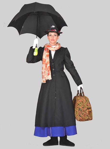 EXCELLENT WOMEN'S MARY POPPINS DELUXE HALLOWEEN COSTUME SMALL ...