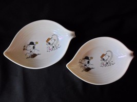 Peanuts Snoopy Charlie Brown Plastic Melamine Bowl set of 2 Bowls Golf Vintage - $15.63