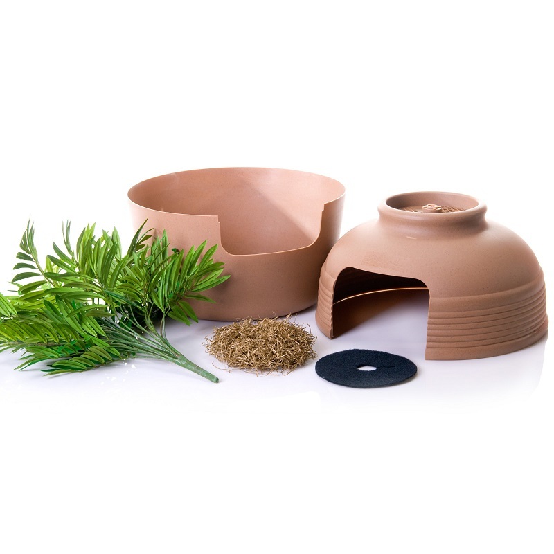 Cat Kitty Litter Box Decorative Palm Planter Pot Plastic
