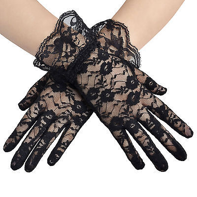 Women Gorgeous Lace Gloves Bridal Wrist Length Special Occasion Wear