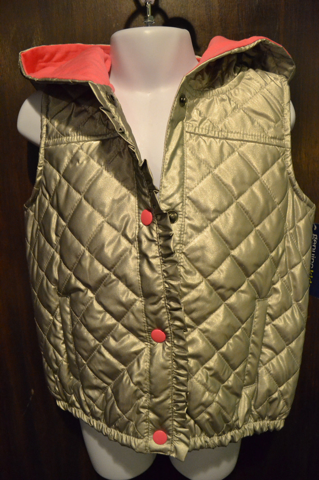 NWT Genuine Kids By Osh Kosh Girls Fur Vest 12m-18m