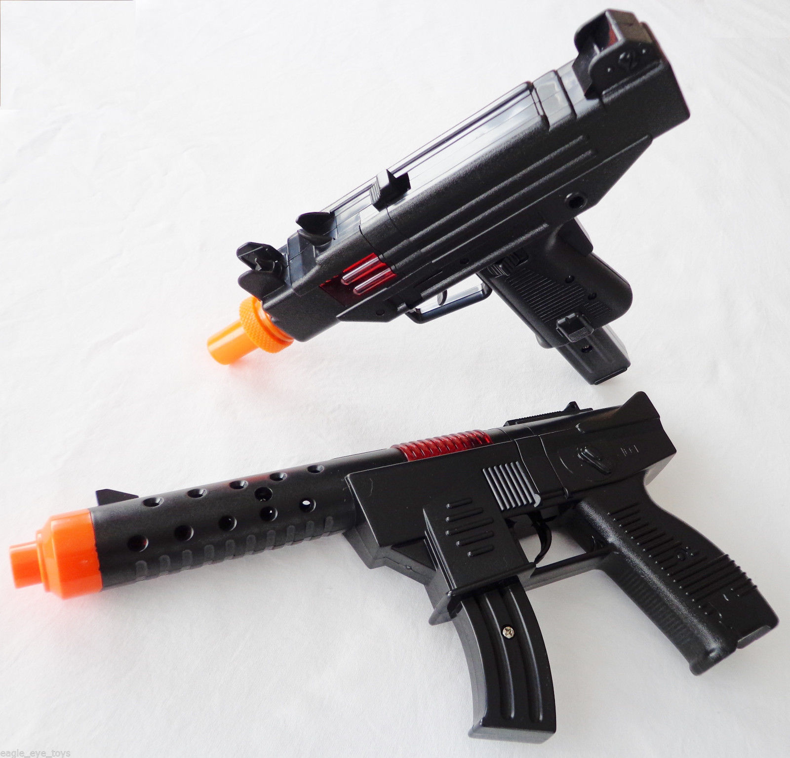 2x Toy Machine Guns Military Soldier Kg 9 Cap Gun And Uzi Cap Guns Set