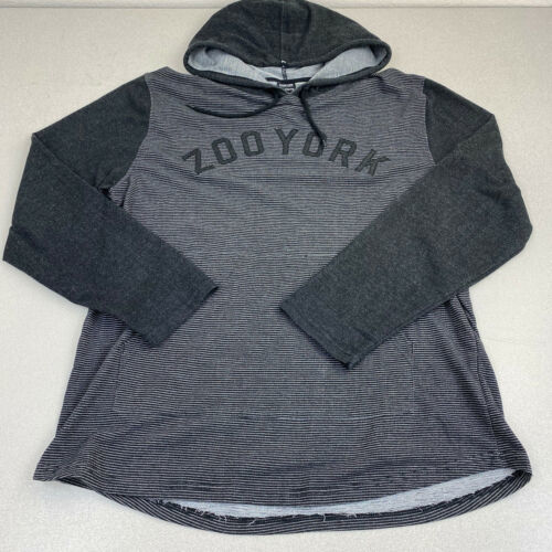 Zoo York Hoodie Mens 2XL Gray Long Sleeve Drawstring Embroidered Zoo