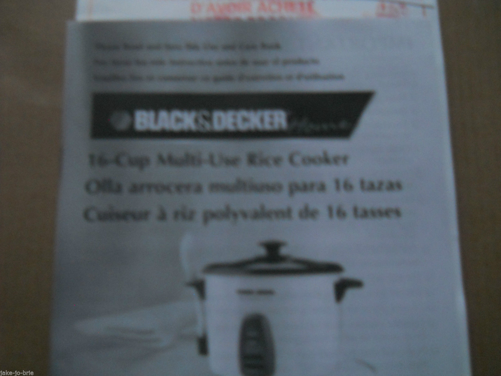 Black & Decker RC436 16 Cup Rice Cooker Steamer Multi Use Slow Soup