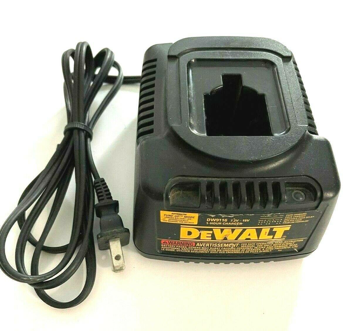 Dewalt DW9116 1-Hr Ni-Cad Battery Charger 7.2v 9.6v-12v-14.4v-18v Fit DW9108 