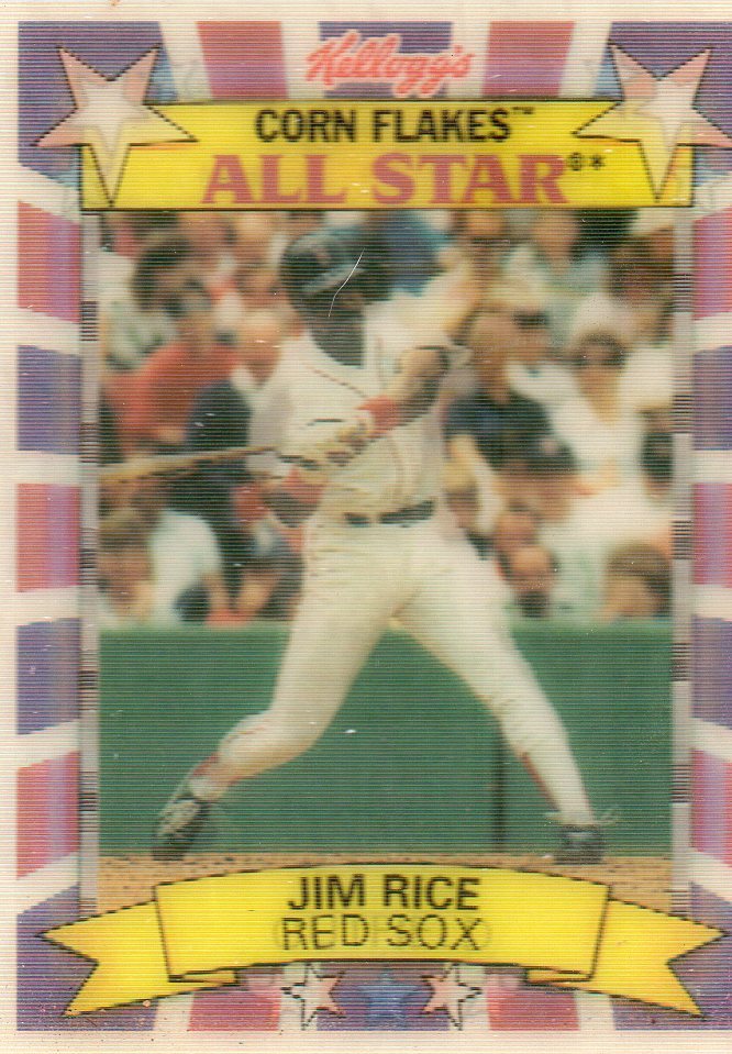 Jim Rice Kellogg's Corn Flakes All Star 1992 3D Baseball Card