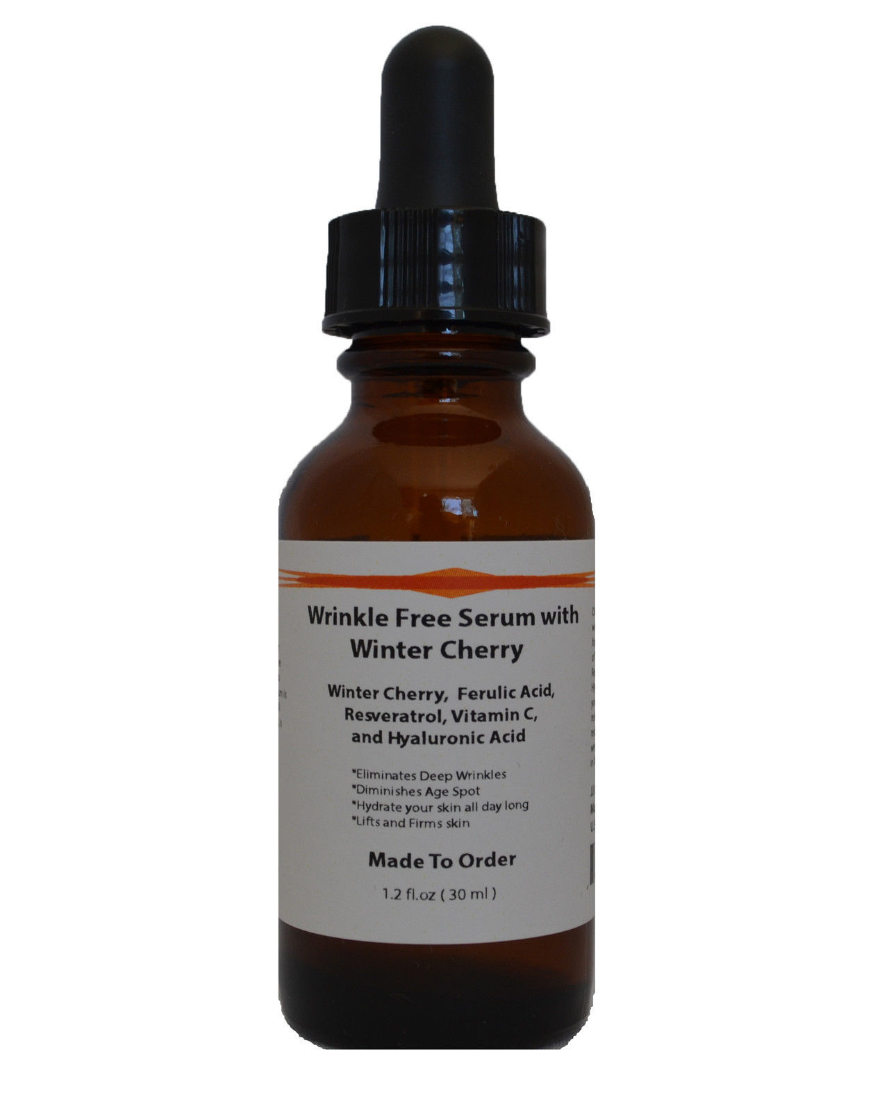 Wrinkle Free Serum with Winter Cherry, Ferulic Acid, Resveratrol, Vitamin C & HA - $16.78 - $27.67