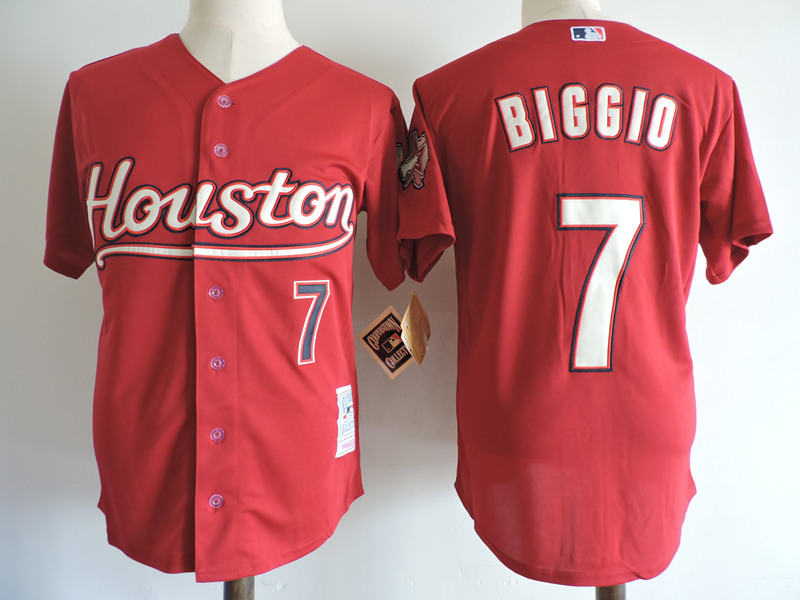 Men's Houston Astros Craig Biggio Red Throwback Jersey Other Baseball