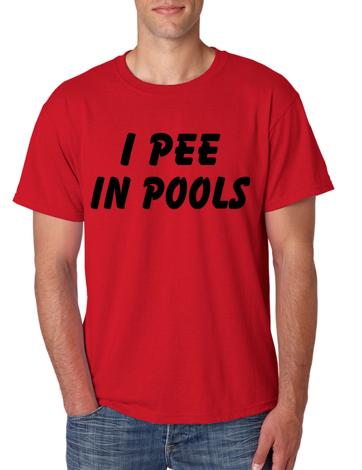 Men's T Shirt I Pee In Pools Cool Funny Text Tee Shirt Shirts
