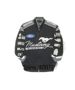 J.H. Design Mustang Racing Cotton Embroidered Jacket Black JH Design XLarge - $129.99