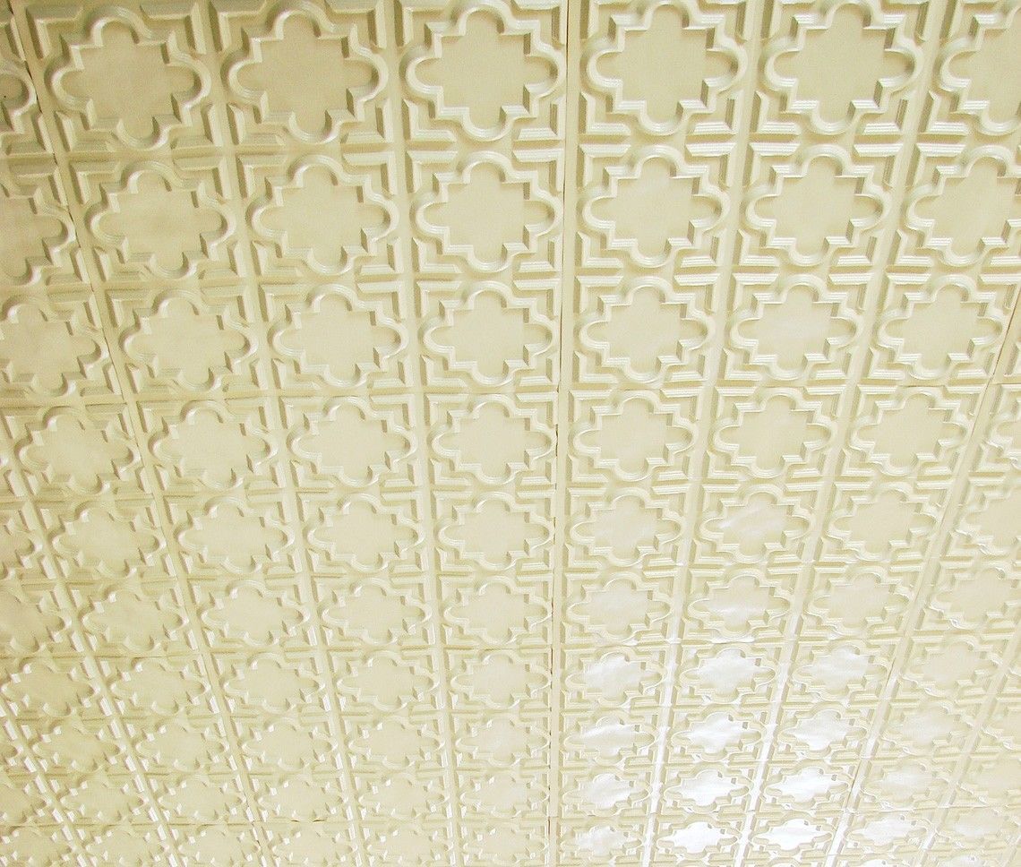 3D Embossed PVC Decorative Ceiling Tile Antique Silver 142 Flooring