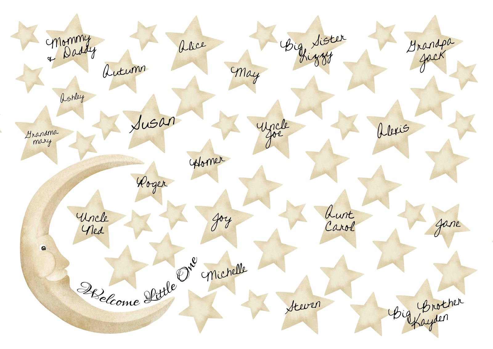 twinkle twinkle little star guest book