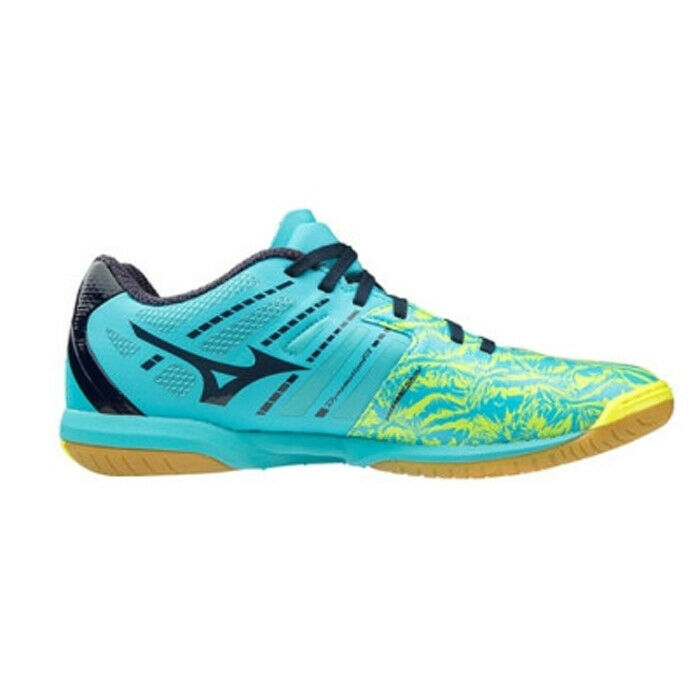 Mizuno WAVE DRIVE Z Table Tennis Shoes Unisex Blue Yellow Paddles