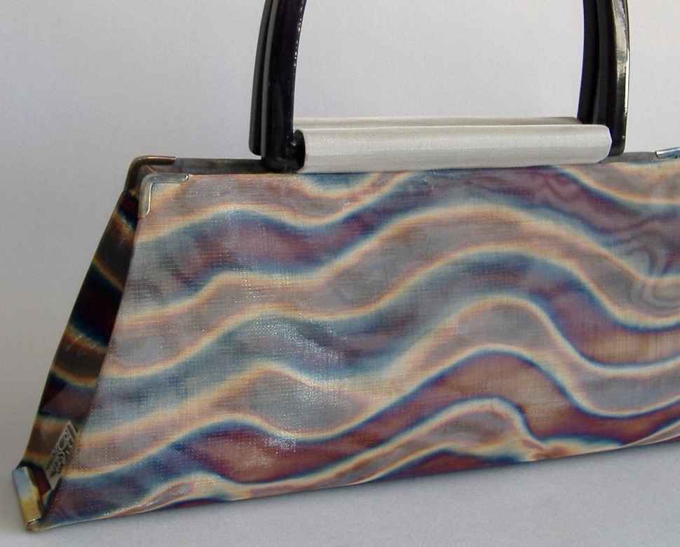 Amelia Long Antelope Bag Purse Unique Wire Mesh Handbag Black Handles Handbags & Purses