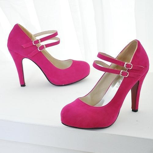 Sexy Women Pumps PU High Heels Platform Wedding Shoes 4 Colors Peach ...