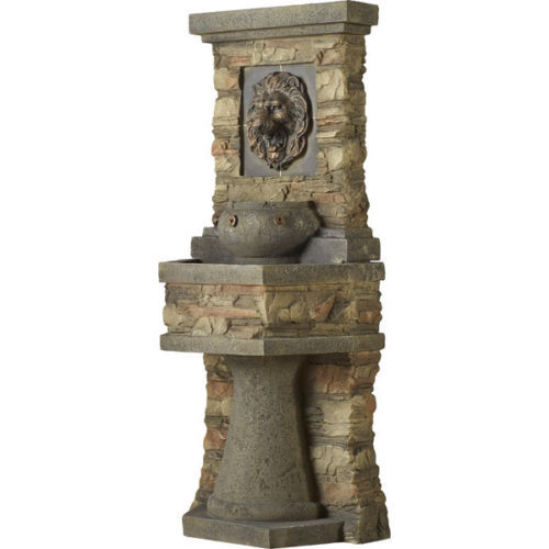 Water Fountain Pump Lion Rock Garden Outdoor Yard Patio Pond Waterfall ...