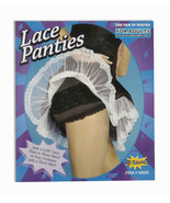 WOMENS BLACK LACE PANTIES PANTY UNDERWEAR FRENCH MAID COSTUME ACCESSORY - $7.59