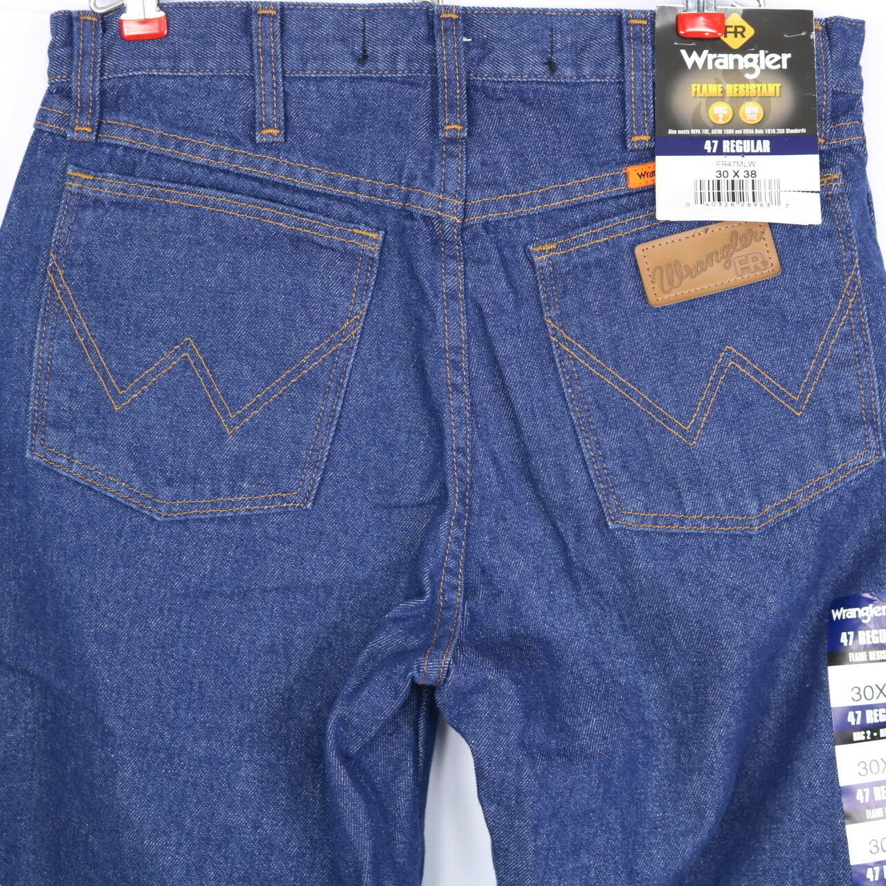 Wrangler FR Flame Resistant Mens Jeans Size 30 X 38 FR47MLW HRC 2 NFPA ...